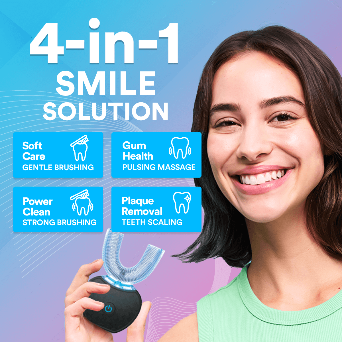Adults Sonic Electric 360° U-Toothbrush Replacement Head