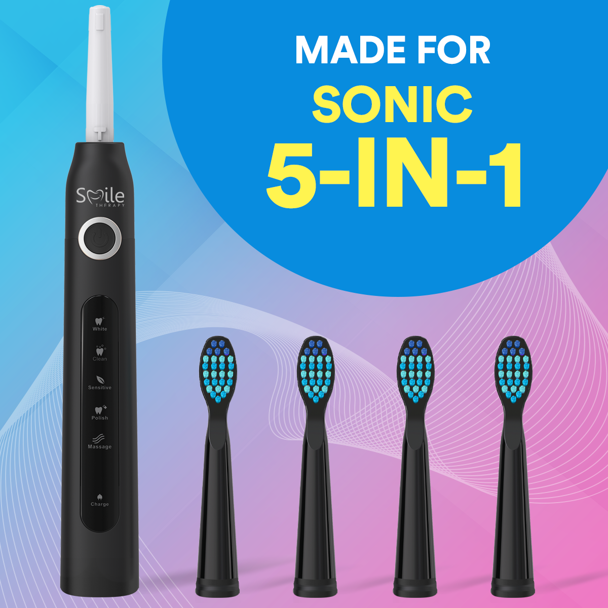 5-in-1 Sonic Electric Toothbrush Attachment Heads
