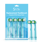 Kids Sonic Electric Toothbrush Attachment Heads - Pack of 4